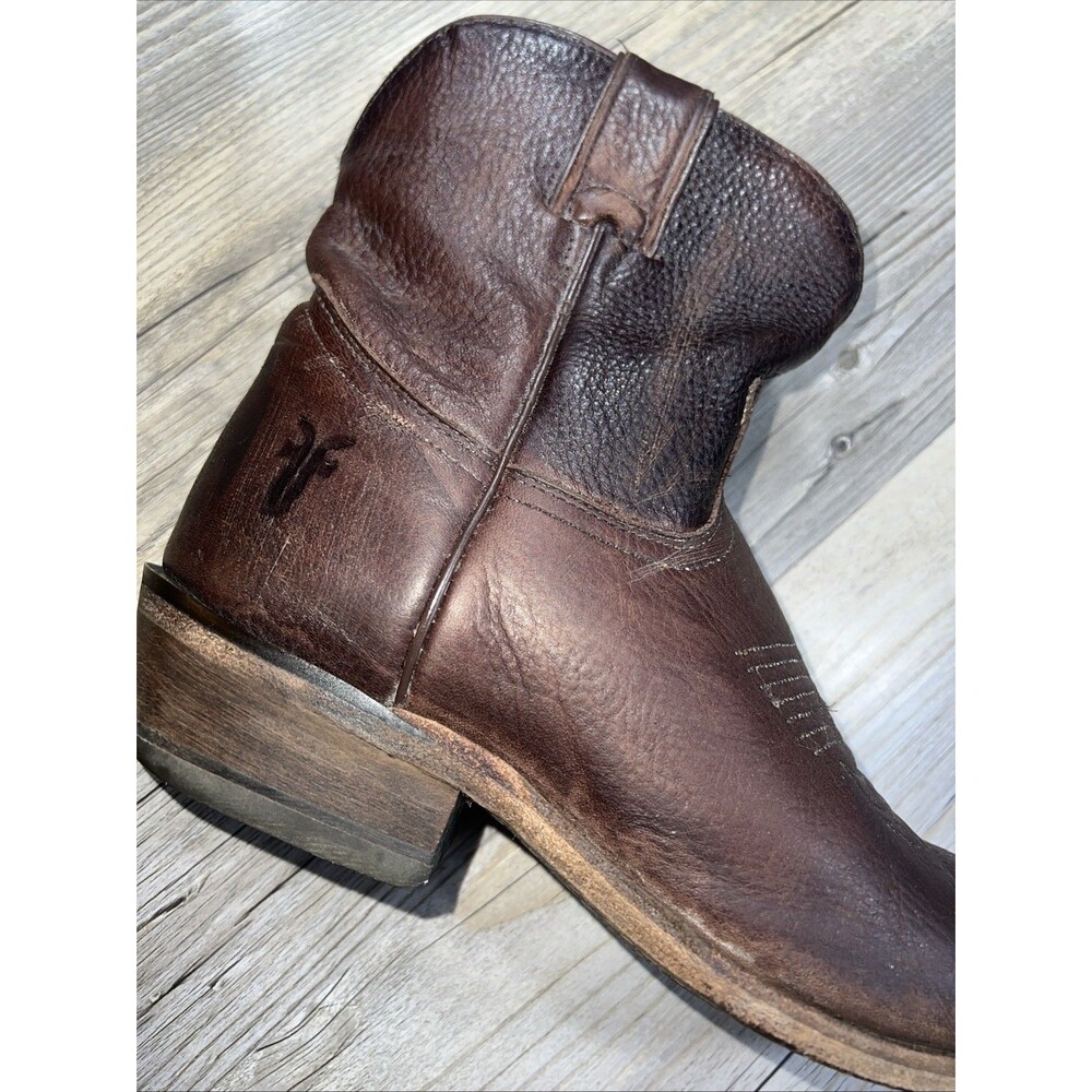 Frye Billy Short Womens Boots Brown Size 8 1/2 Prairie Western  Cottage Core - Picture 11 of 12